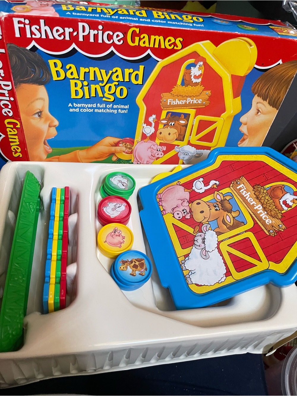 Fisher-Price Barnyard Bingo Game - All Pieces Included